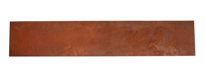 Bedkant corten med bukket kant H24 x L125 cm